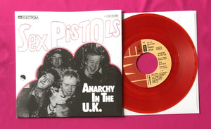 Sex Pistols - Anarchy In The UK 7" German 1977 Release Repro Red Vinyl