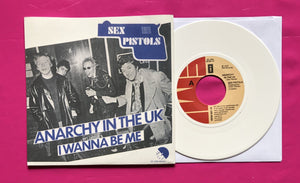 Sex Pistols - Anarchy In The UK 7" Dutch 1977 Release Repro White Vinyl