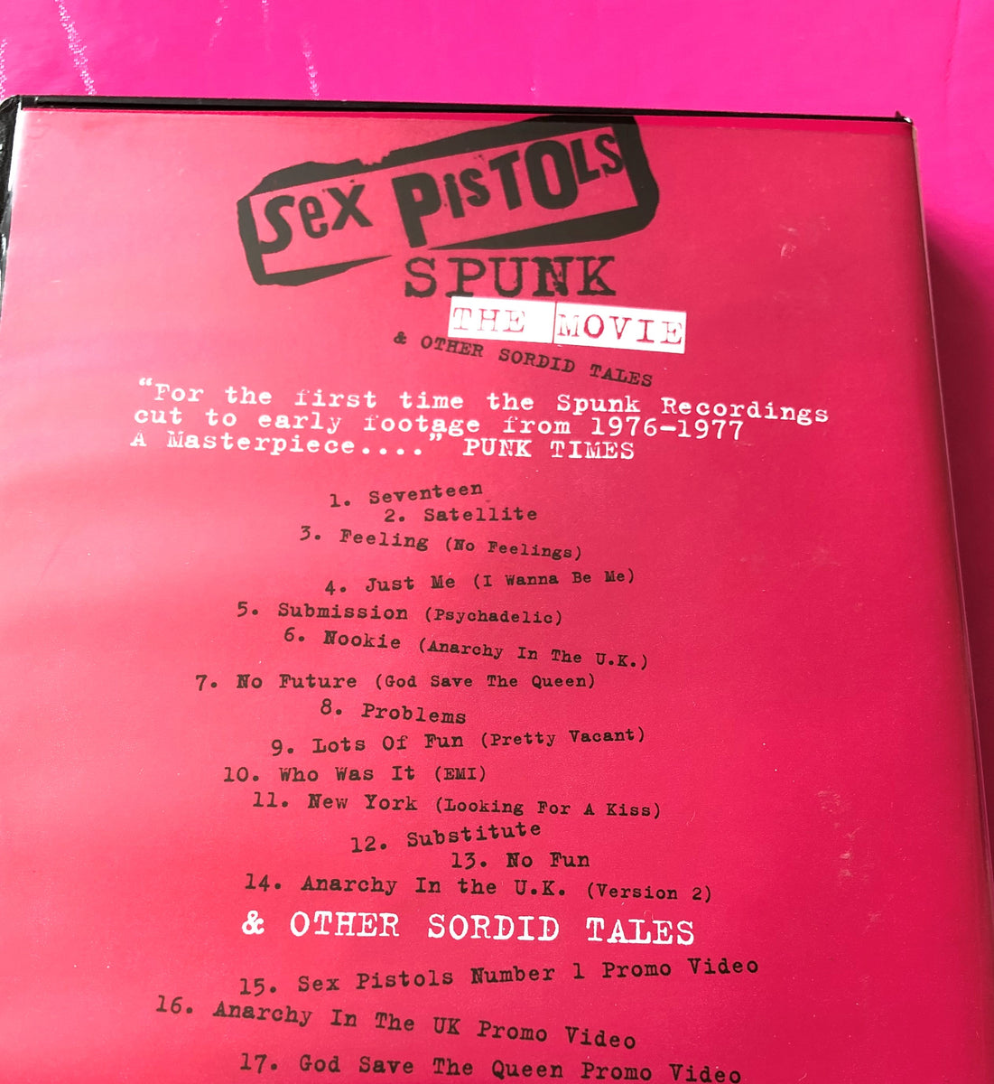 Sex Pistols - Spunk The Movie And Other Sordid Tales DVD Early Footage –  Punkrockdisco