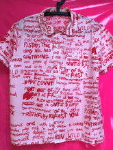 Load image into Gallery viewer, Sex Pistols Peter Pan / Seditionaries Style Punk Shirt Size Medium