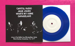 Clash - Live Manchester 7" Elizabethan Suite Oct 1977 Blue Vinyl Pressing