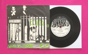 UK Subs - C.I.D. / Live In A Car / B.1.C 7" EP City Records Black Vinyl 1978