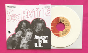 Sex Pistols - Anarchy in the UK 7" German Edition Repro on White Vinyl