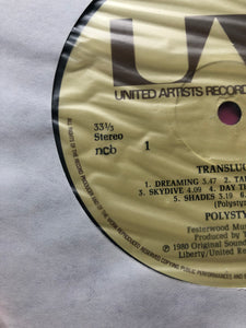 Poly Styrene - Translucence LP Swedish Pressing on United Artists 1980