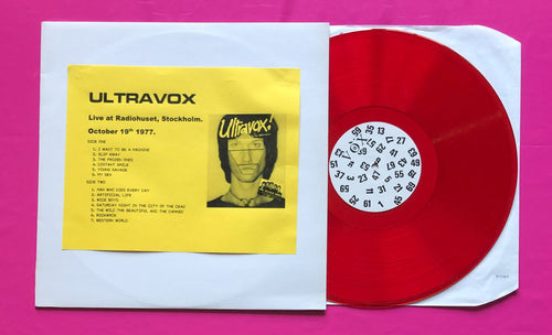 Ultravox - Live 1977 LP Recorded In Stockholm AKA Frozen Ones Red Vinyl