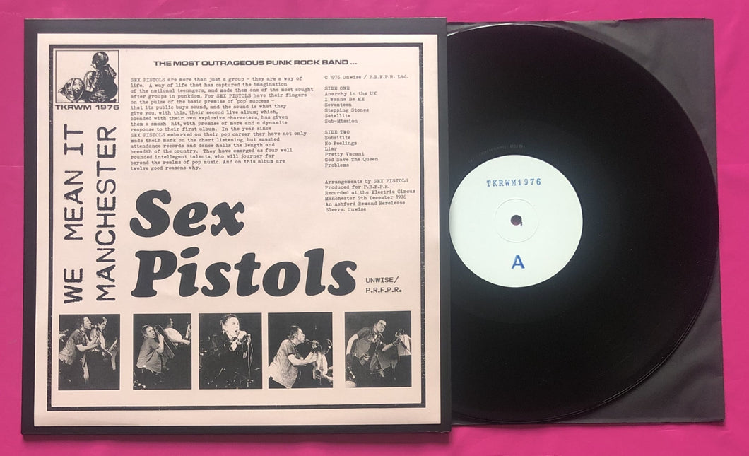Sex Pistols - We Mean It Manchester LP Electric Circus '76 TKRWM Records