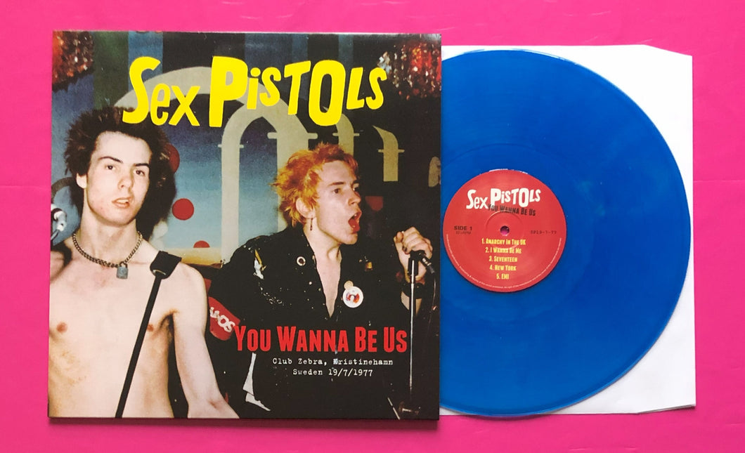 Sex Pistols - You Wanna Be Us LP Live Kristinehamn 1977 Blue Vinyl