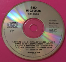 Load image into Gallery viewer, Sid Vicious - Sid Sings CD Japanese Release Virgin Records From 1989