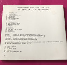 Load image into Gallery viewer, Joy Division - Love Fear Isolation CD Unreleased Live Tracks 77 - 80