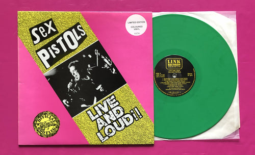 Sex Pistols - Live And Loud LP Winterland 1978 Green Vinyl Link Records