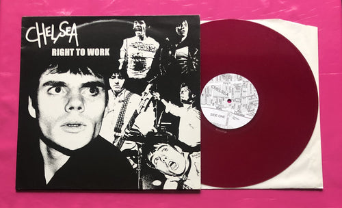 Chelsea - Right To Work LP Red Vinyl Singles & Session/Live Tracks