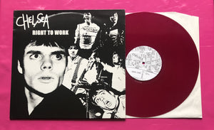 Chelsea - Right To Work LP Red Vinyl Singles & Session/Live Tracks