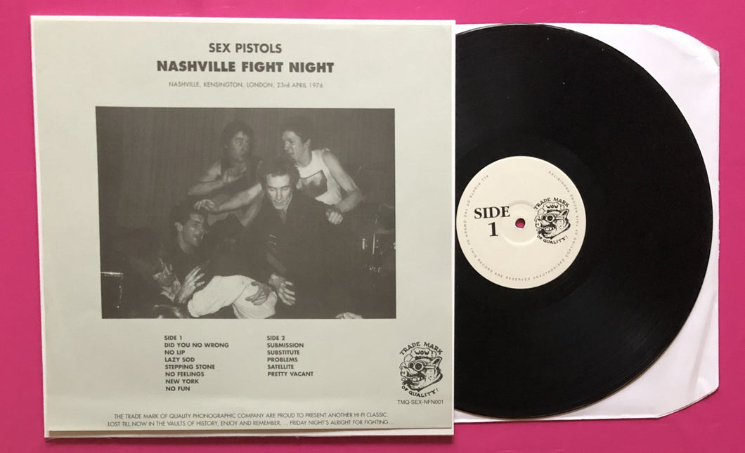 Sex Pistols - Nashville Fight Night LP TMQ Records Limited Black Vinyl