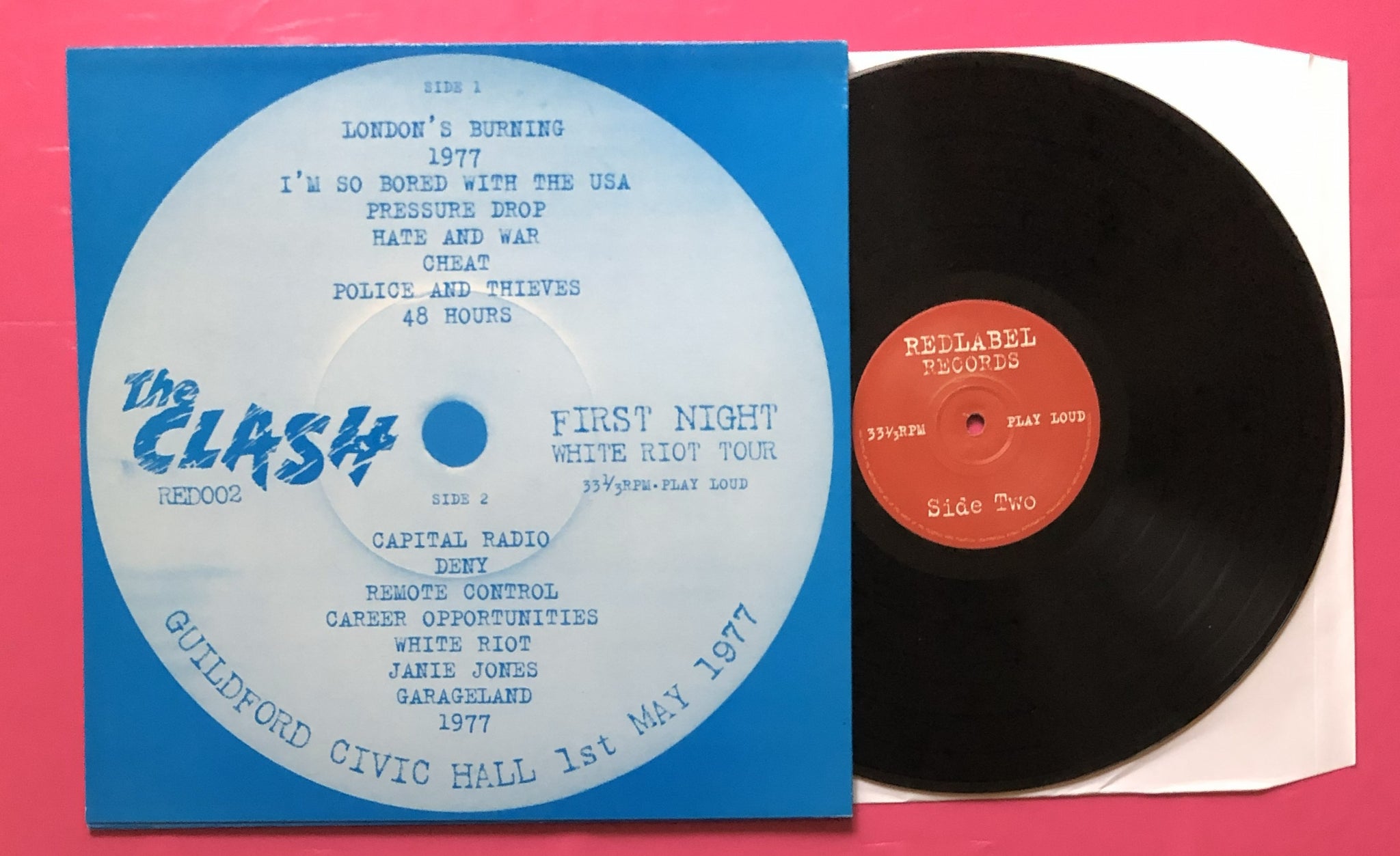 White Riot Tour Clash - First Night White Riot Tour LP Live Guildford Civic Hall May 1 ...