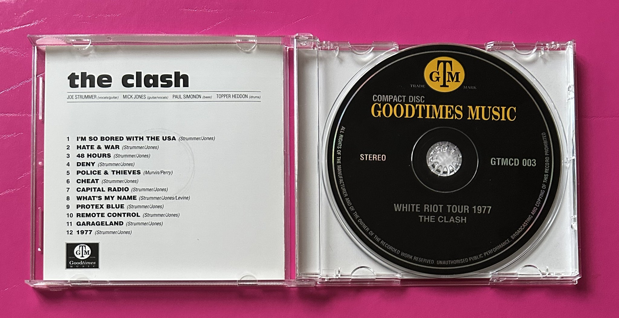 White Riot Tour Clash - White Riot Tour 1977 CD Live Leicester De Montford Hall May 19 ...