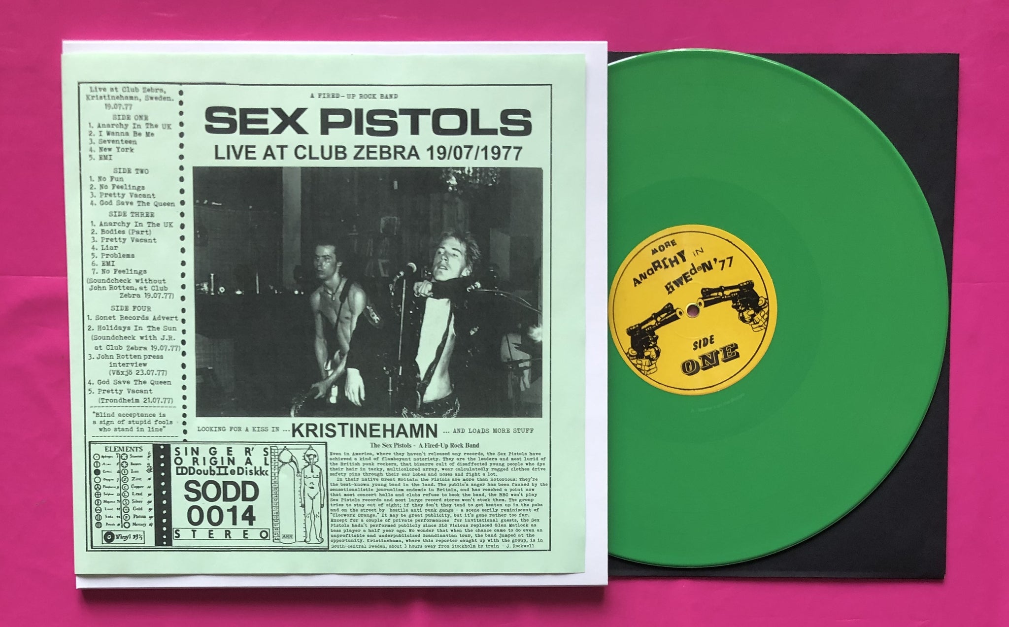 Sex Pistols - Looking For A Kiss In Kristinehamn LP 1977 On Green Viny –  Punkrockdisco