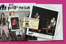 Load image into Gallery viewer, Sex Pistols - Fan Club 7" Single Vinyl Issue 7 Lost Live 1978 E.P. Clear Vinyl