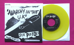 Sex Pistols - Anarchy In The UK 7" French 1977 Release Repro Yellow