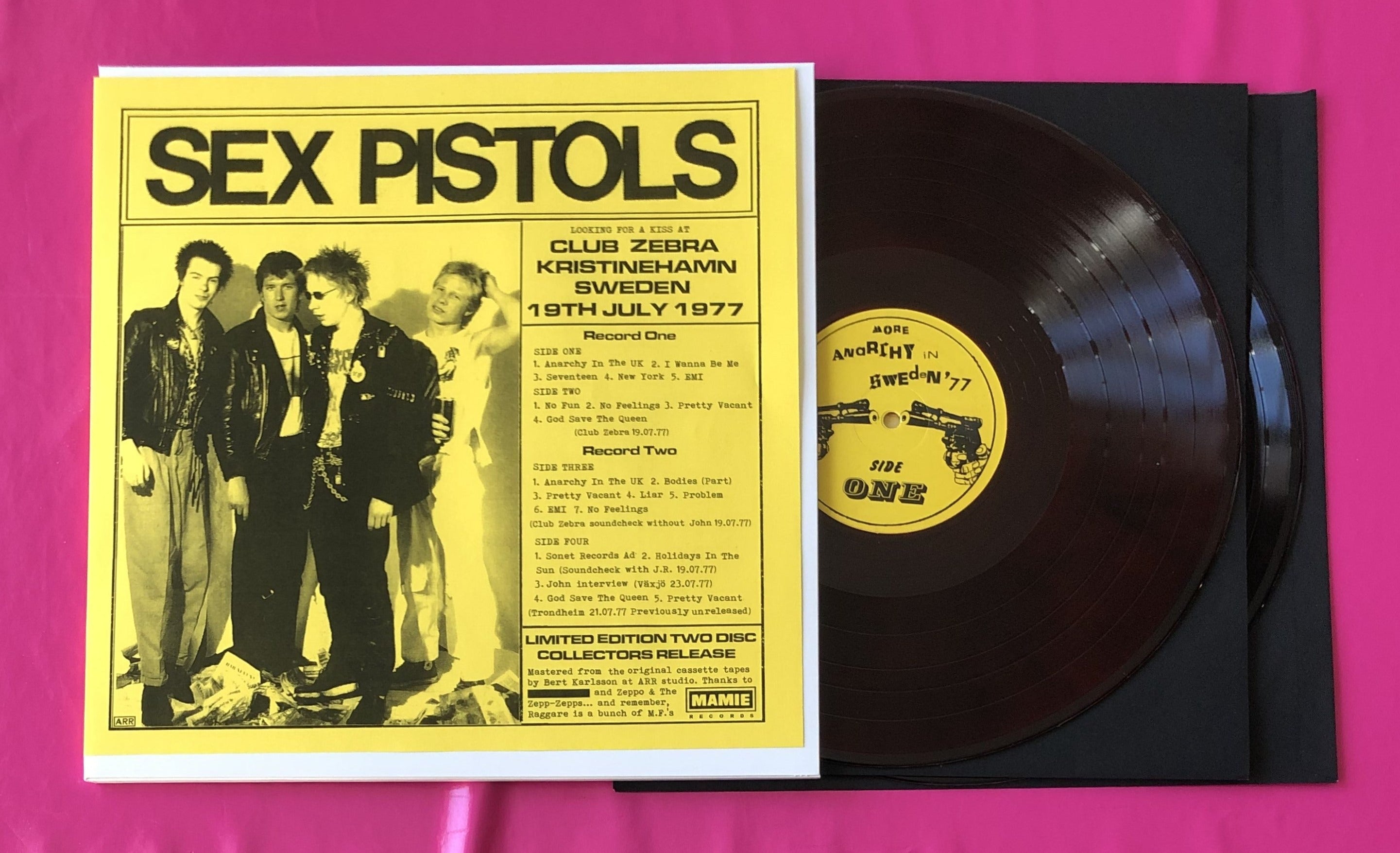 貴重廃盤CD エクスタシー・ボーイズ 曼荼羅 天宮志狼 Sex Pistols Sex Pistols - Club Zebra Kristinehamn LP 1977 Red/Black Vinyl 200