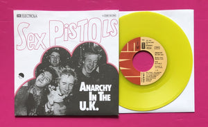 Sex Pistols - Anarchy In The UK 7" German 1977 Release Repro Yellow