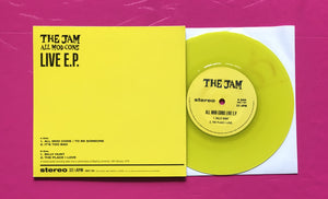 Jam - All Mod Cons Live EP 7" Single 4 Tracks Pressed On Yellow Vinyl