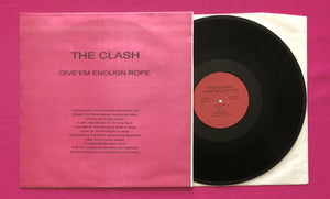 Clash - Give 'Em Enough Rope LP Russian Pressing Santa Records 1994