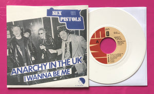 Sex Pistols - Anarchy In The UK 7" Dutch 1977 Release Repro White