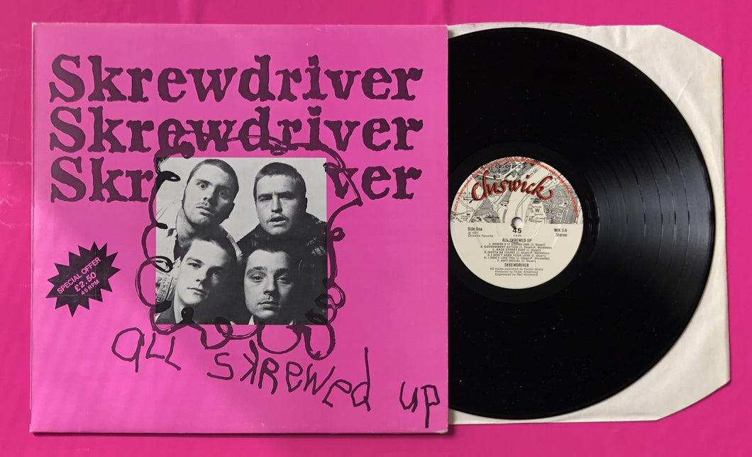 Skrewdriver - All Skrewed Up LP Chiswick Records From 1977 Punk