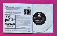 Load image into Gallery viewer, Sex Pistols - Fan Club 7" Single Issue 1 Lost 1976 Studio E.P. White Vinyl