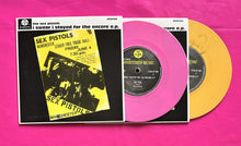Load image into Gallery viewer, Sex Pistols - Swear I Stayed For The Encore '76 EP Pink/Yellow Vinyl 7" Singles x 2