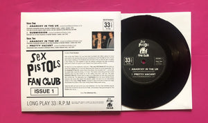 Sex Pistols - Fan Club 7" Vinyl Issue 1 The Lost 1976 Studio E.P.