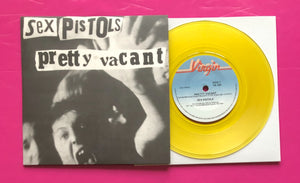 Sex Pistols - Pretty Vacant 7" Yellow Vinyl New Zealand Pic Sleeve Repro