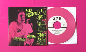 Ex Pistols - Revolution In / Schools Are Prisons 7" Pink Vinyl STP Records