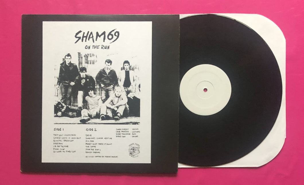 Sham 69 - On The Run LP Bootleg Compilation Limited Pressing Of 200