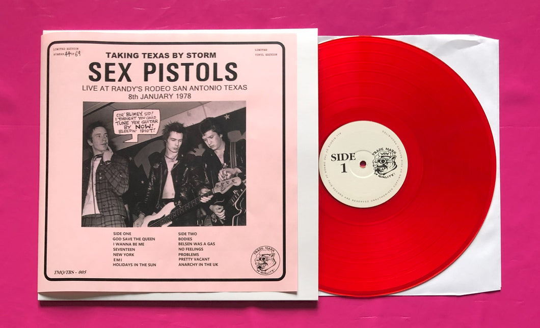 Sex Pistols - Taking Texas By Storm LP Live At Randy's Rodeo Texas 1978