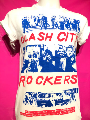 The Clash - Clash City Rockers Punk T-Shirt Blue Print