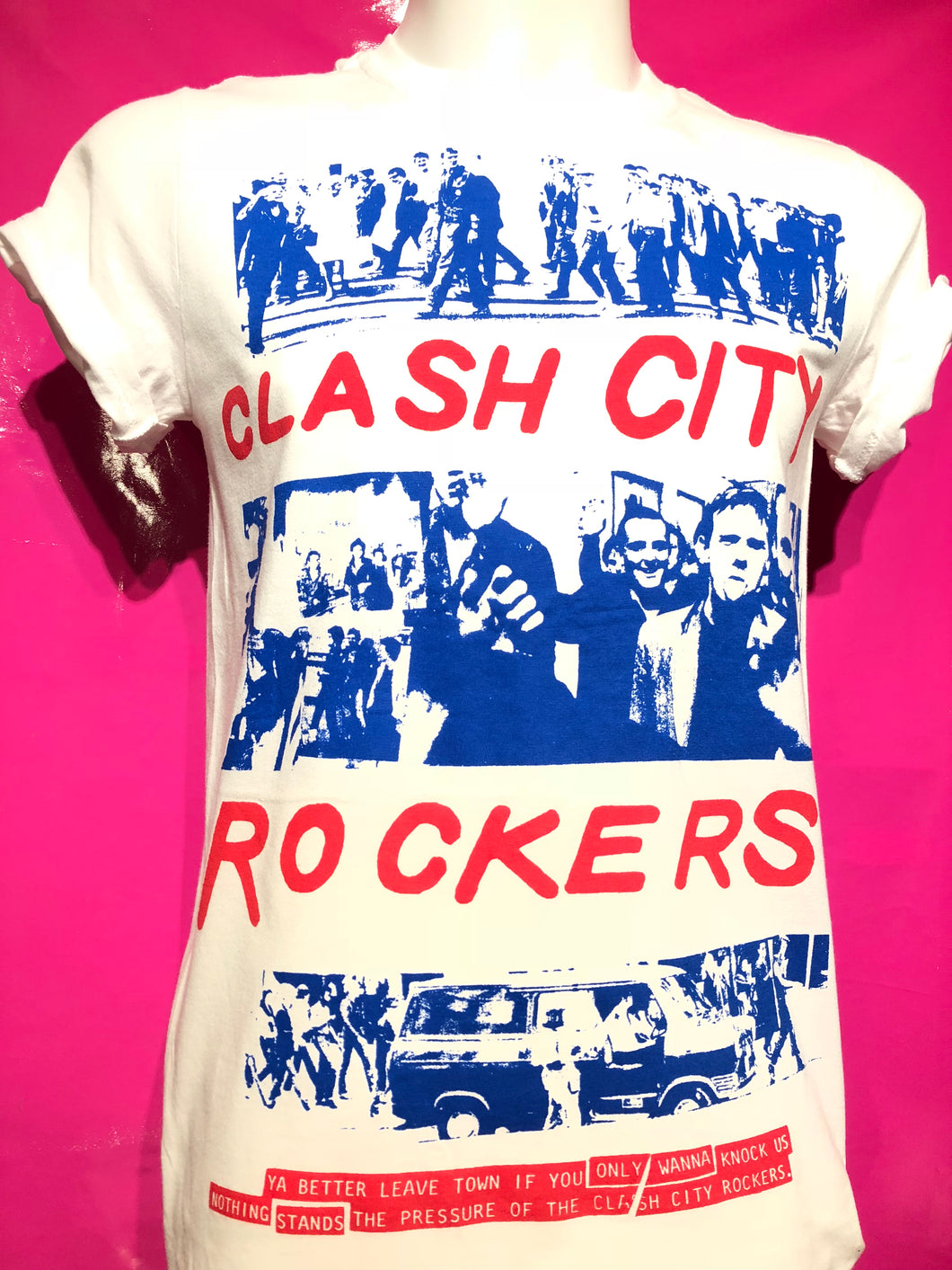 The Clash - Clash City Rockers Punk T-Shirt Blue Print