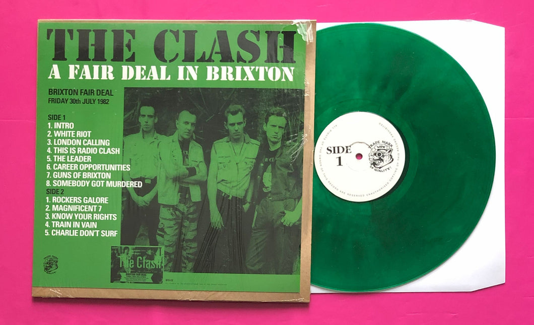 Clash - A Fair Deal In Brixton LP Recorded Live London 1982 On Green Vinyl