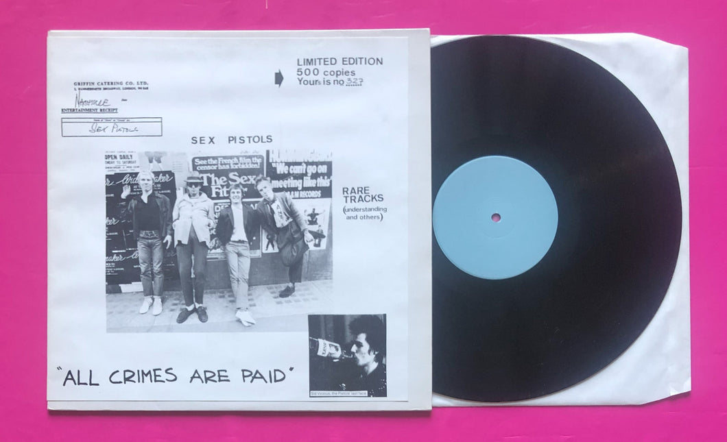 Sex Pistols - All Crimes Are Paid LP Extremely Rare Live/Studio Compilation