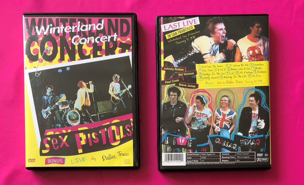 Sex Pistols - Winterland Concert DVD Also Includes Dallas Concert From '78