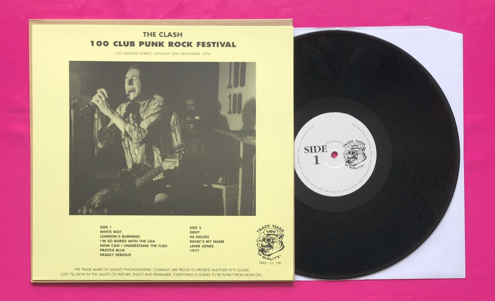 The Clash Club Punk Rock Festival レコード The Clash – 100 Club Punk Rock Festival – Vinyl (Blue, LP