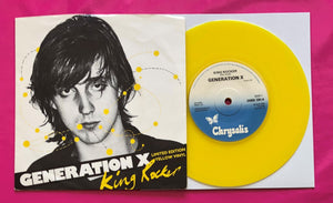 Generation X - King Rocker 7" Yellow Vinyl Mark Laff Sleeve Chrysalis 1979