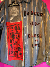 Load image into Gallery viewer, Punk Shirt In Anarchy Style With Patches And Slogans Size Small