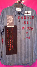 Load image into Gallery viewer, Punk Shirt in Anarchy Style With Slogan Patches etc Size Medium