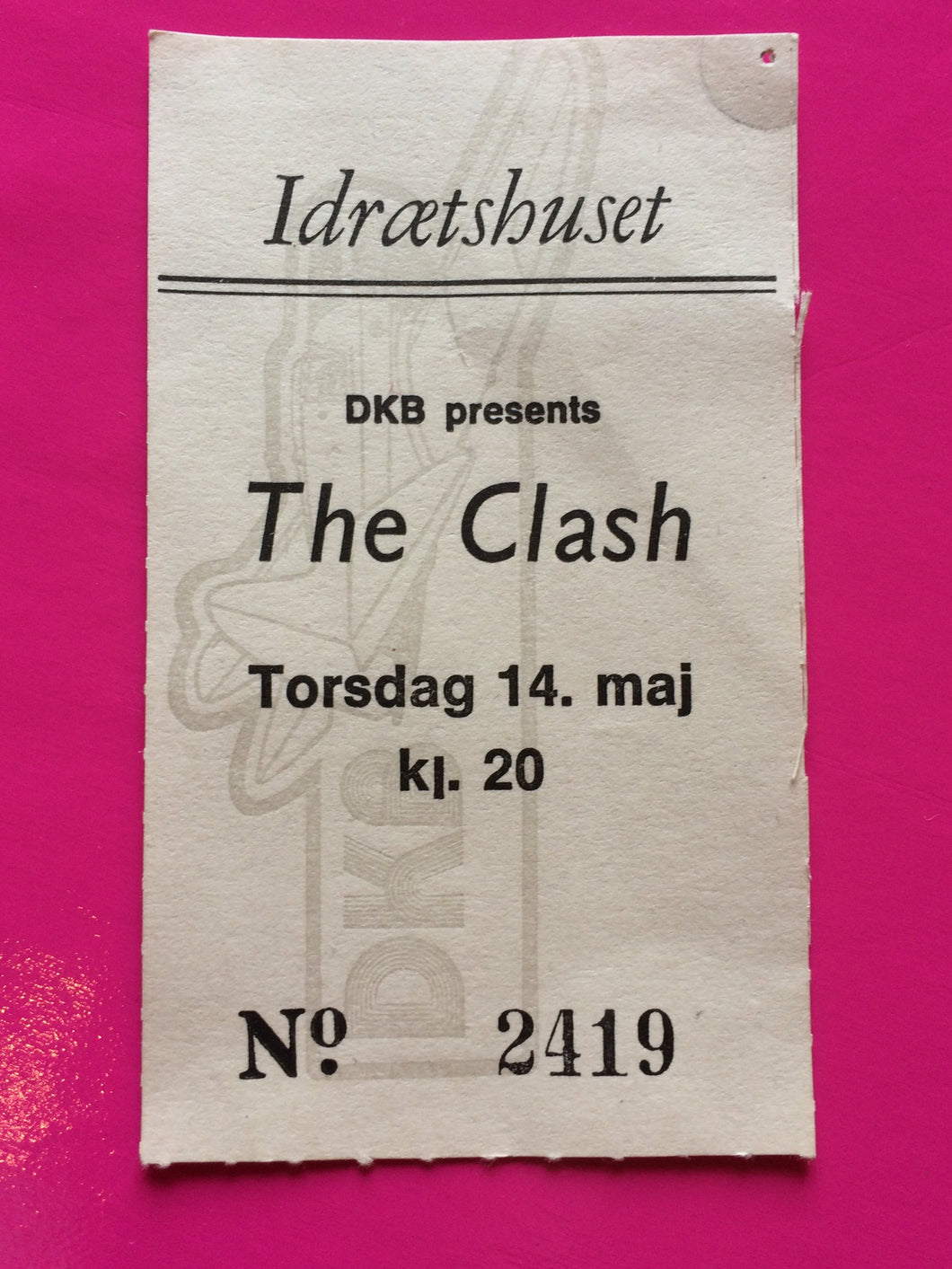 The Clash - Original Concert Ticket For Copenhagen 1981