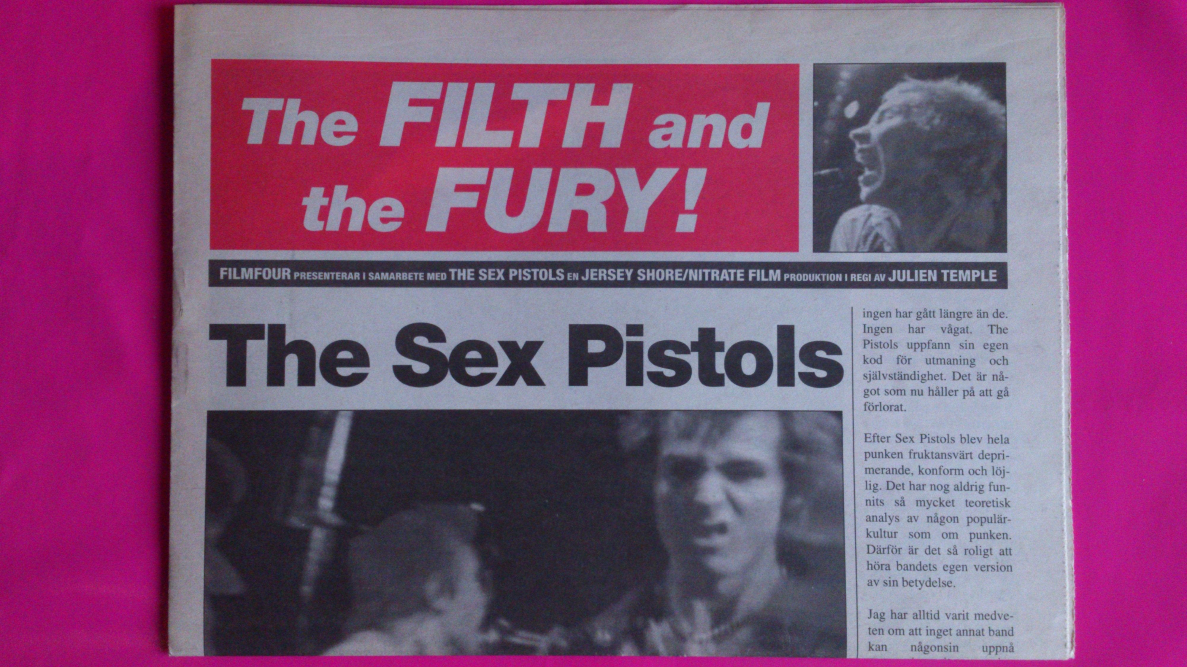 Sex Pistols - Filth & The Fury Promotional Swedish Newspaper – Punkrockdisco