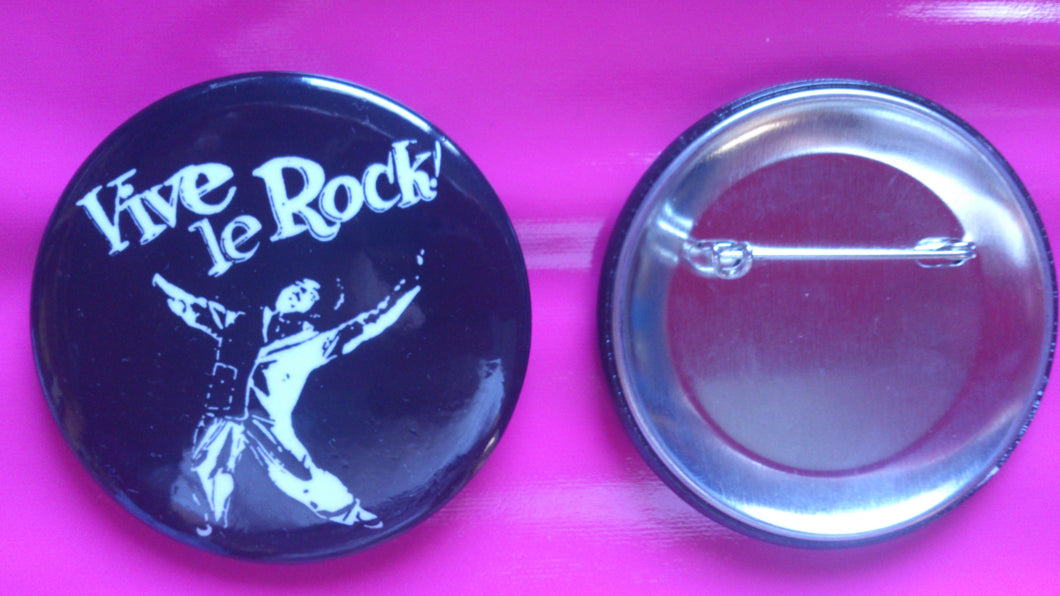 Vive Le Rock / Little Richard metal badge 56 mm