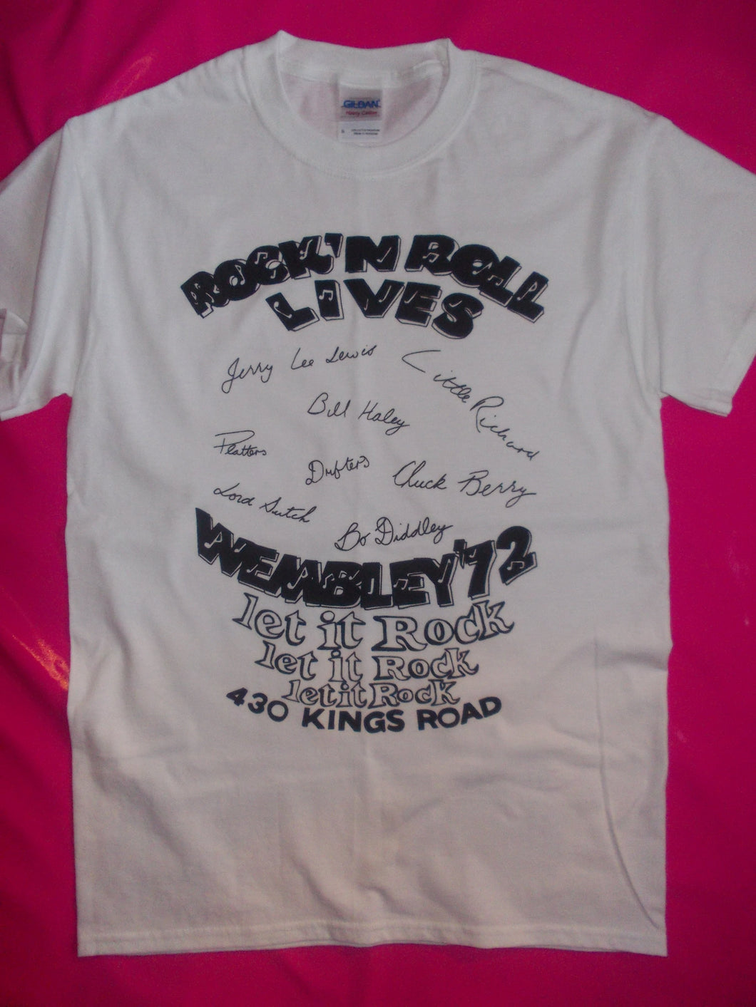 Let It Rock Wembley '72 / Rock 'n'Roll Lives White T-Shirt