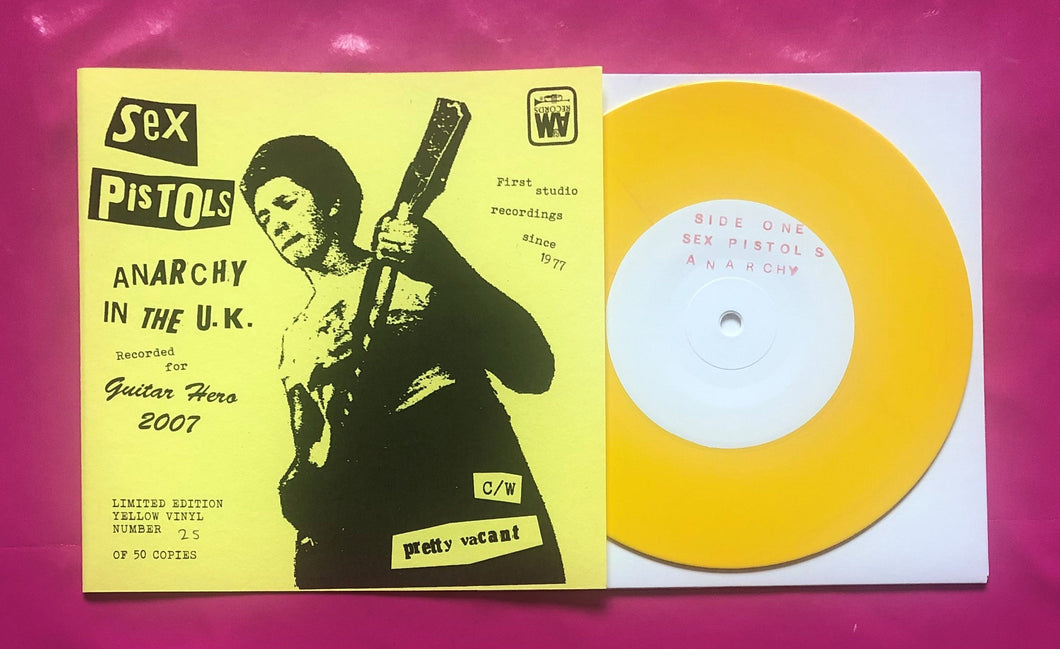 Sex Pistols - Anarchy in the UK / Pretty Vacant Guitar Hero 2007 Yellow Vinyl