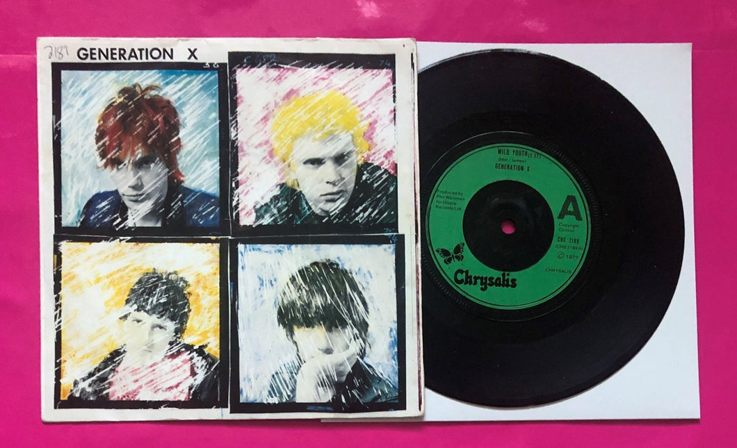 Generation X - Wild Youth Chrysalis Records Single From 1977 Green Labels